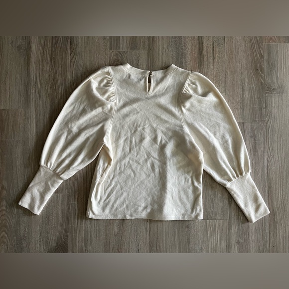 Madewell Tops - Madewell Women’s Brushed Puff-Sleeve Top Antique Cream - Size Small